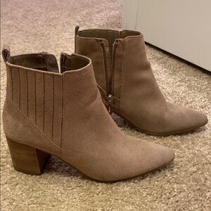 Blondo Tan Suede Ankle Boots